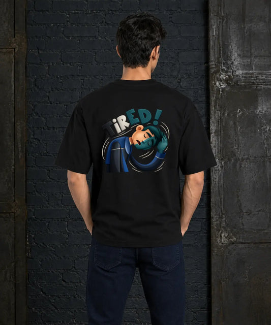The 9 to 5 Daily Grind Oversized T-Shirt - Back design