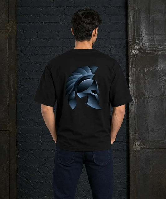 Spartan Shield Oversized T-Shirt Back Design