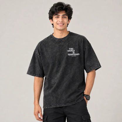 Fashionable Vintage T-shirt With A Printed Wool Blend