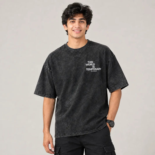 Fashionable Vintage T-shirt With A Printed Wool Blend